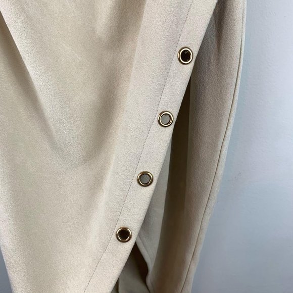 PRIVY Privately Privileged Taupe Bodycon Mini Dress Sz S - Picture 4 of 10